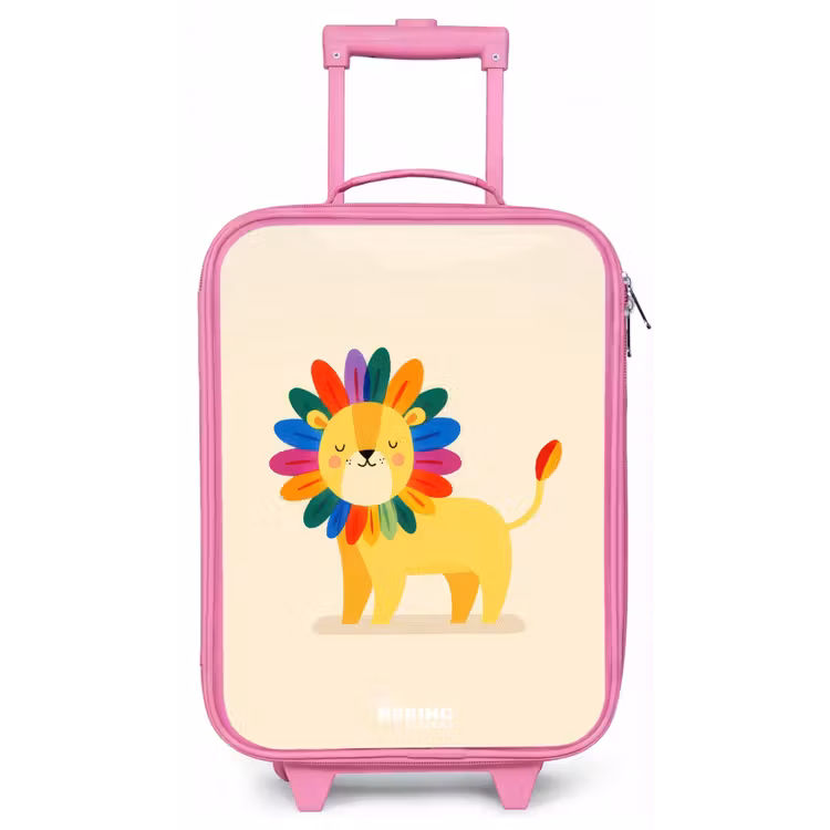 Kinderkoffer - Roze - Leeuw - Manen - Kleurrijk — 1