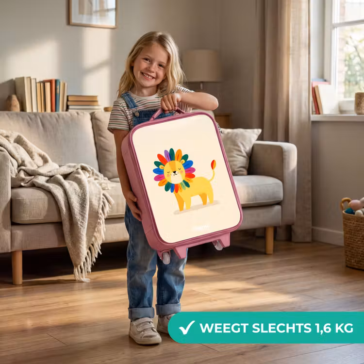 Kinderkoffer - Roze - Leeuw - Manen - Kleurrijk — 2