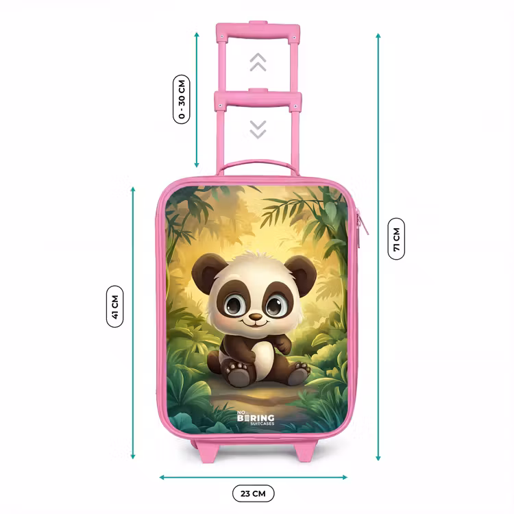 Kinderkoffer - Roze - Panda - Bamboebos - Groen — 5