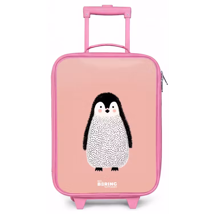 Kinderkoffer - Roze - Pinguïn - Stippen - Roze - Minimalistisch — 1
