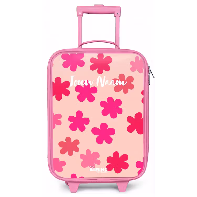 Kinderkoffer - Roze - Roze bloemen — 1