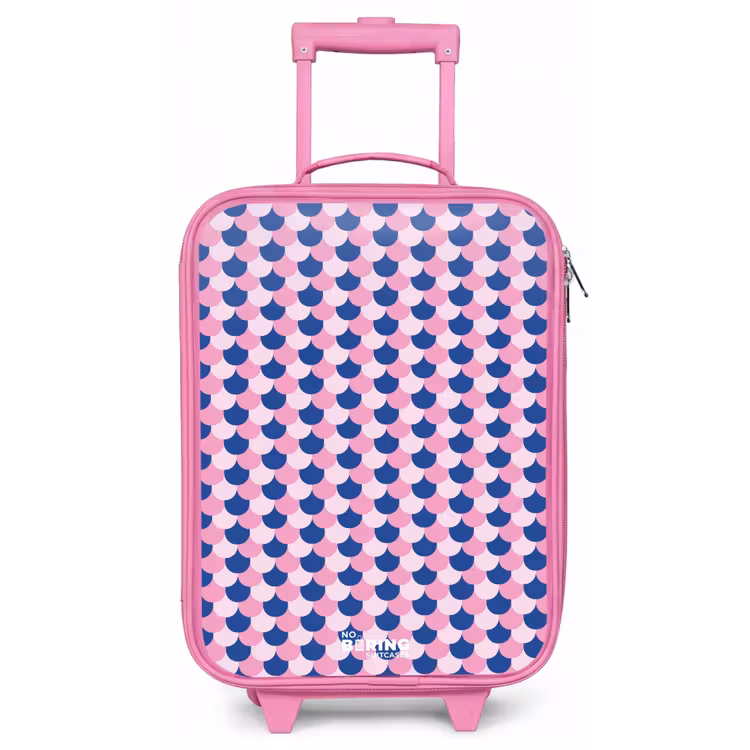 Kinderkoffer - Roze - Schubben - Patroon - Blauw - Roze — 1