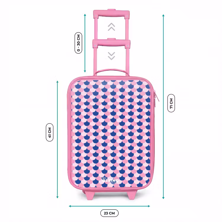 Kinderkoffer - Roze - Schubben - Patroon - Blauw - Roze — 5