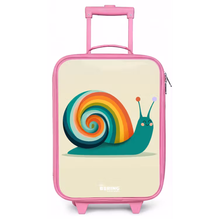 Kinderkoffer - Roze - Slak - Regenboog - Kleurrijk — 1