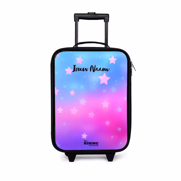 Kinderkoffer - Sterren - Roze - Blauw — 1