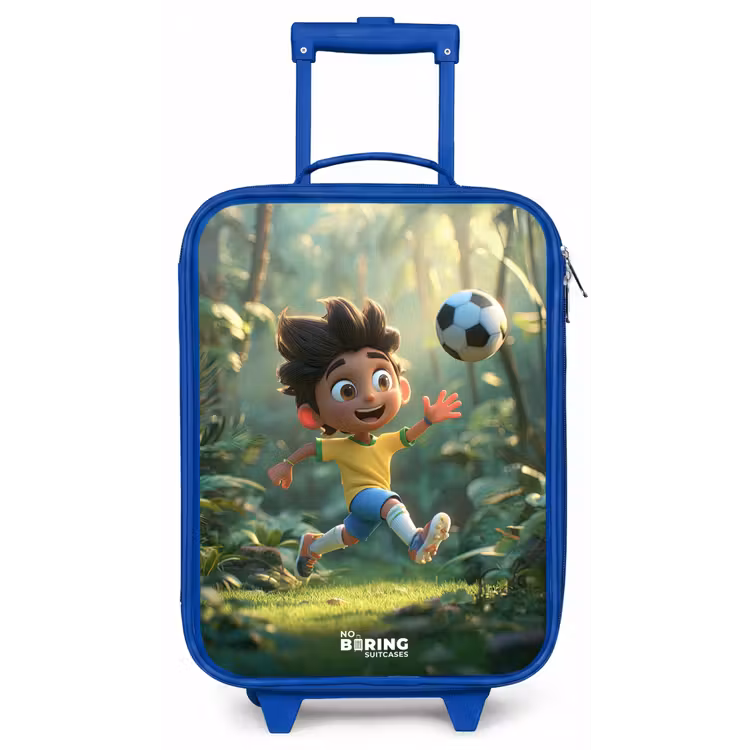 Kinderkoffer - Blauw - Voetbal - Jongen - Bos — 1