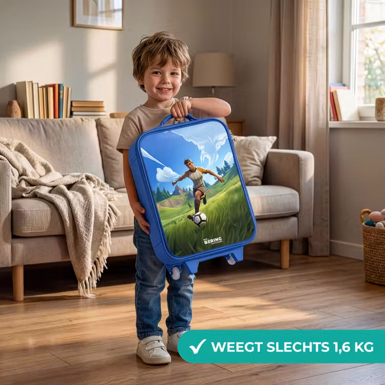 Kinderkoffer - Blauw - Voetbal - Jongen - Goal - Voetbaltenue — 2