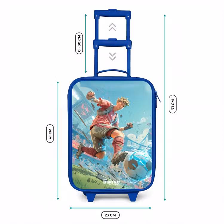 Kinderkoffer - Blauw - Voetbal - Jongen - Stadion - Elektrisch — 6