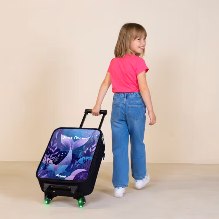 Kinderkoffer - Zeemeermin - Onderwater - Paars - Blauw — 2