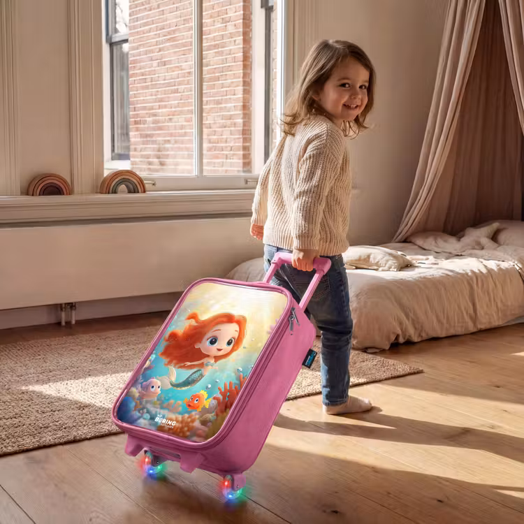 Kinderkoffer - Roze - Zeemeermin - Vissen - Koraal — 3