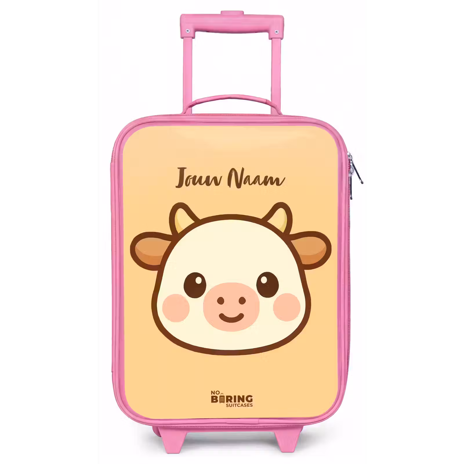 Kinderkoffer - Roze - Kawai - Koe - Bruin — 1