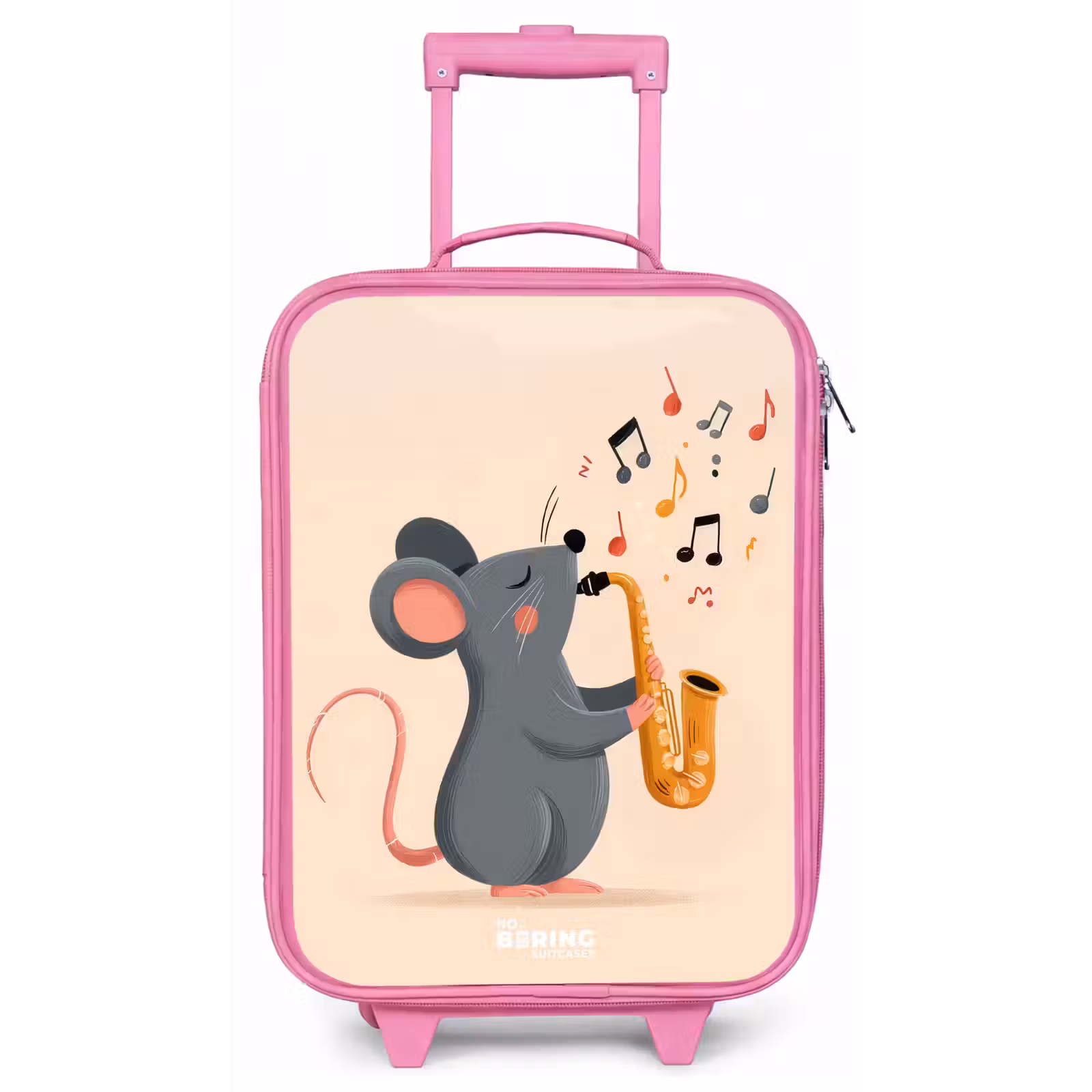 Kinderkoffer - Roze - Muis - Saxofoon - Muziek — 1
