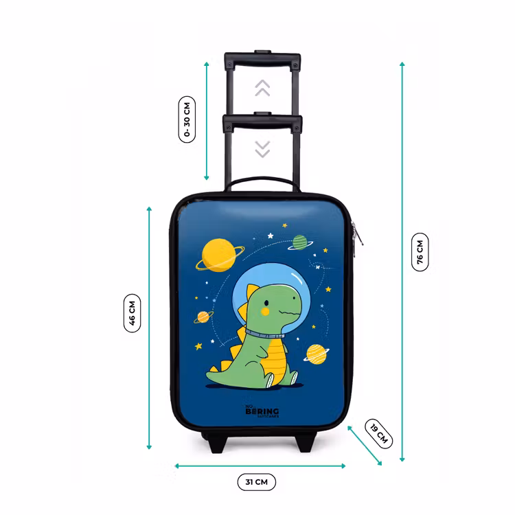 Kinderkoffer - Dino - Planeet - Ster - Blauw — 7