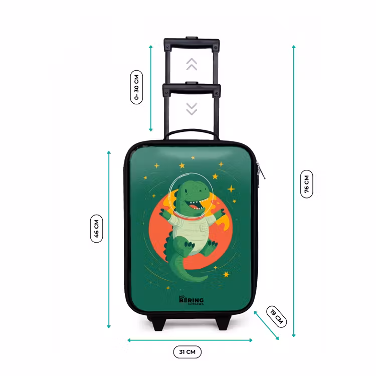 Kinderkoffer - Dino - Planeet - Sterren - Groen — 7