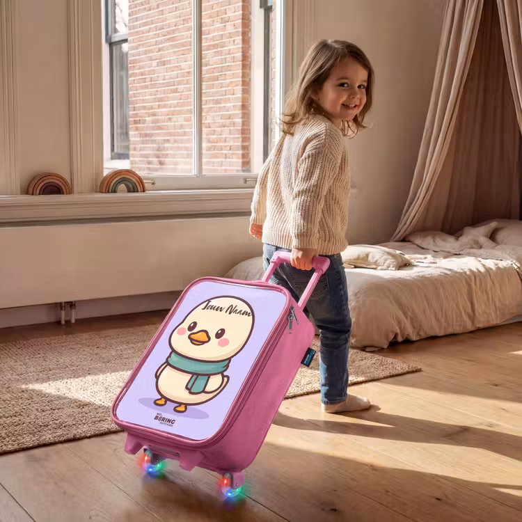 Kinderkoffer - Roze - Kawai - Eend - Sjaal — 3