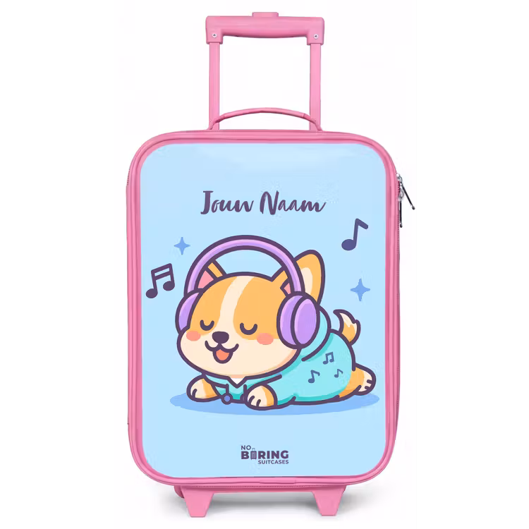 Kinderkoffer - Roze - Kawai - Hond - Muziek — 1