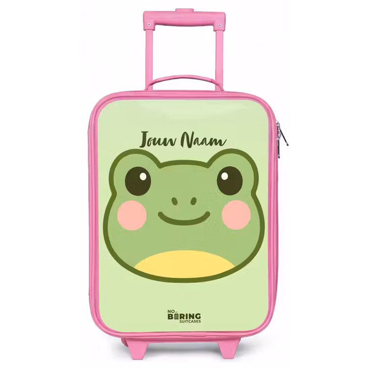 Kinderkoffer - Roze - Kawai - Kikker - Groen — 1