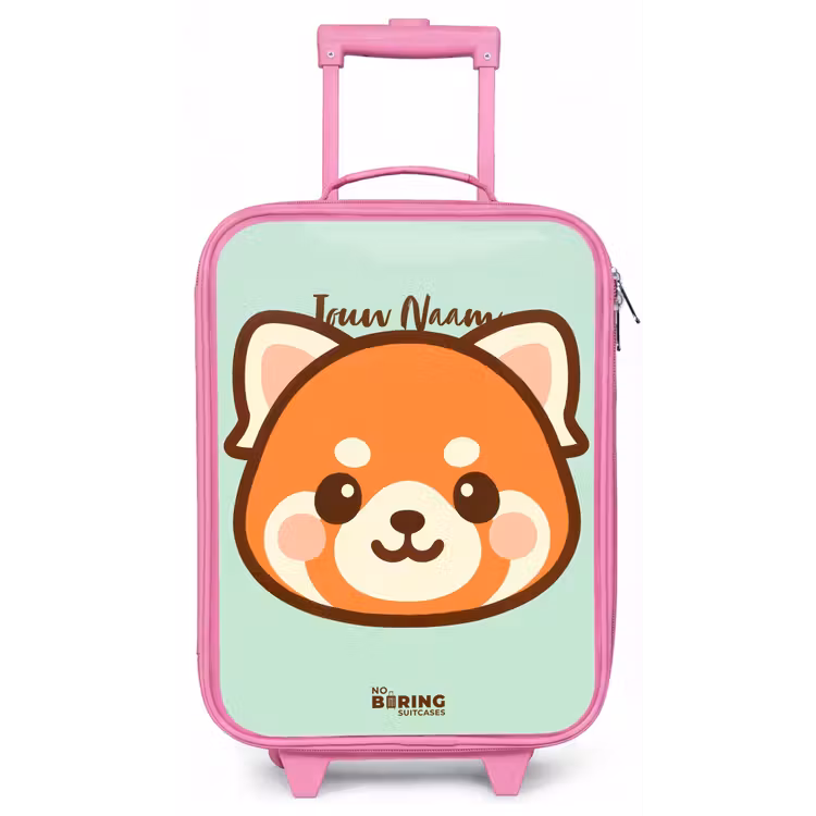 Kinderkoffer - Roze - Kawai - Rode panda - Groen — 1