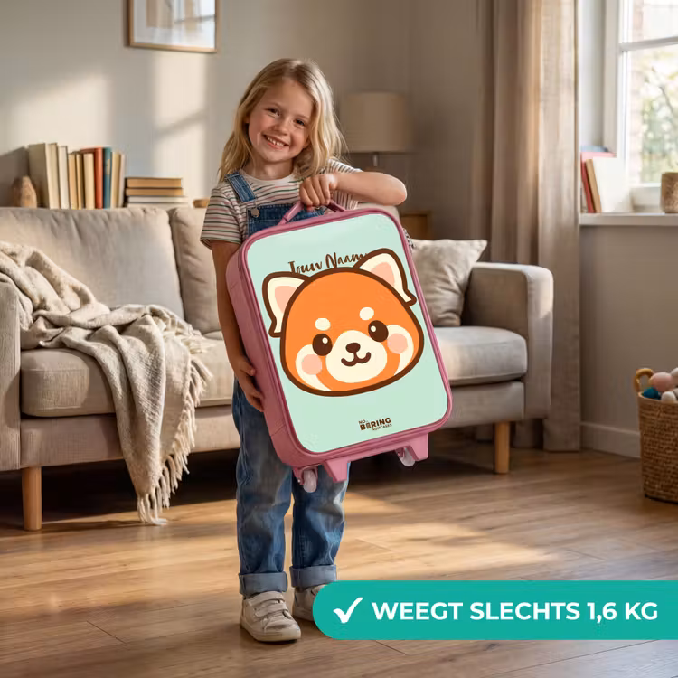 Kinderkoffer - Roze - Kawai - Rode panda - Groen — 2
