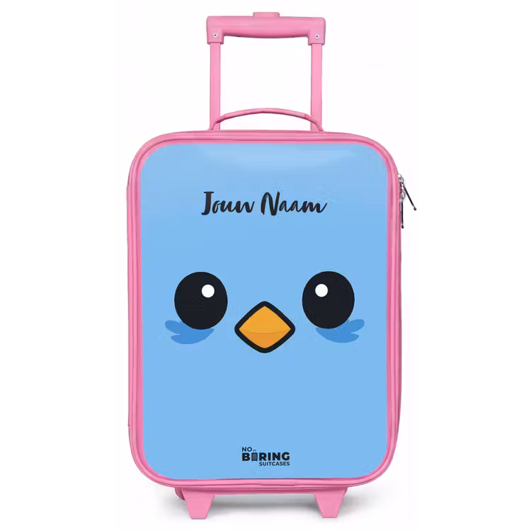 Kinderkoffer - Roze - Kawai - Vogel - Blauw — 1