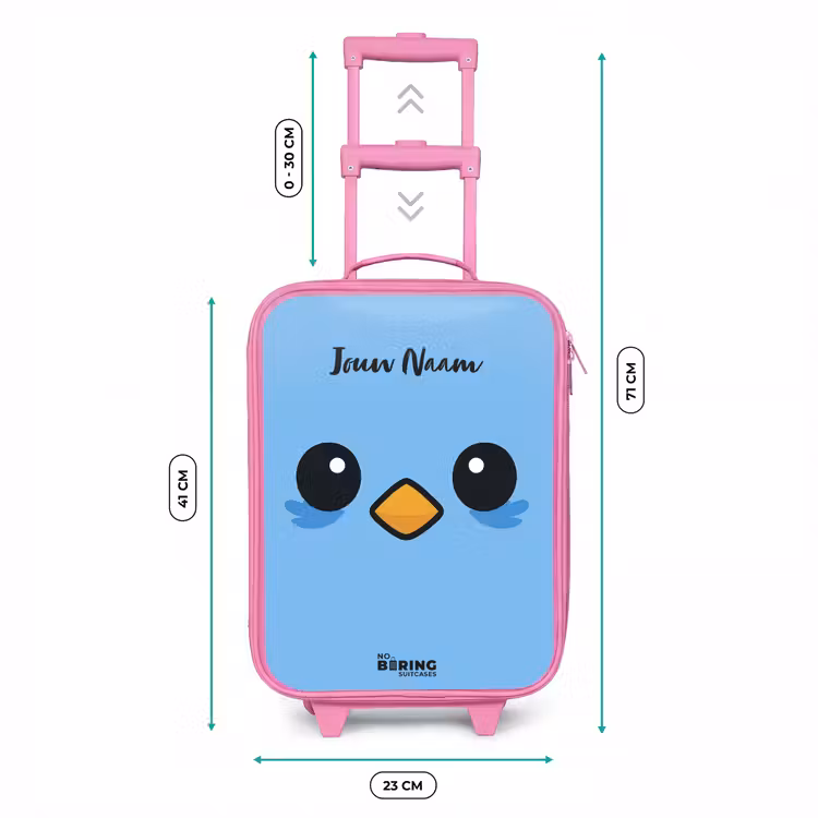 Kinderkoffer - Roze - Kawai - Vogel - Blauw — 5