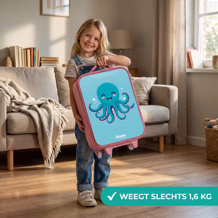 Kinderkoffer - Roze - Octopus - Water - Blauw — 2