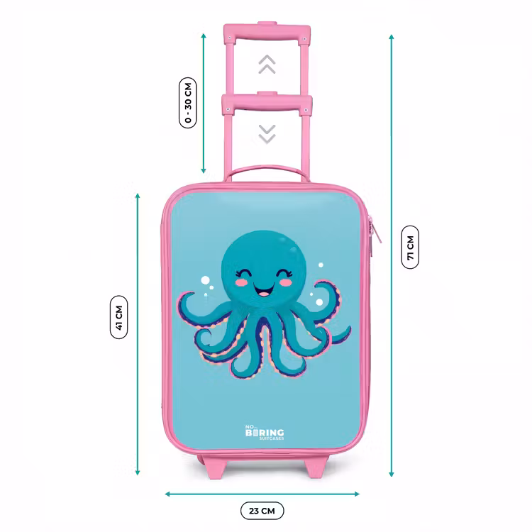 Kinderkoffer - Roze - Octopus - Water - Blauw — 5