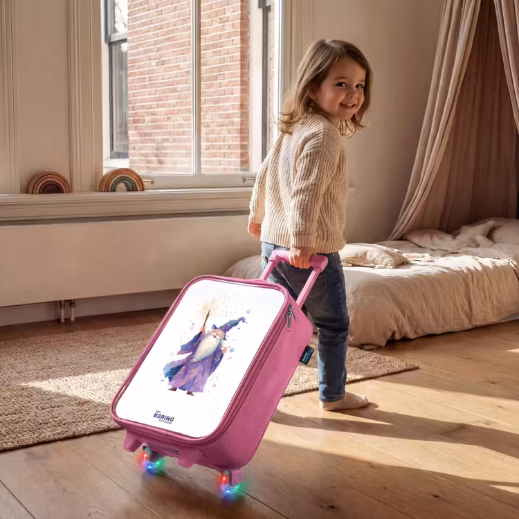 Kinderkoffer - Roze - Oude tovenaar met staf — 3