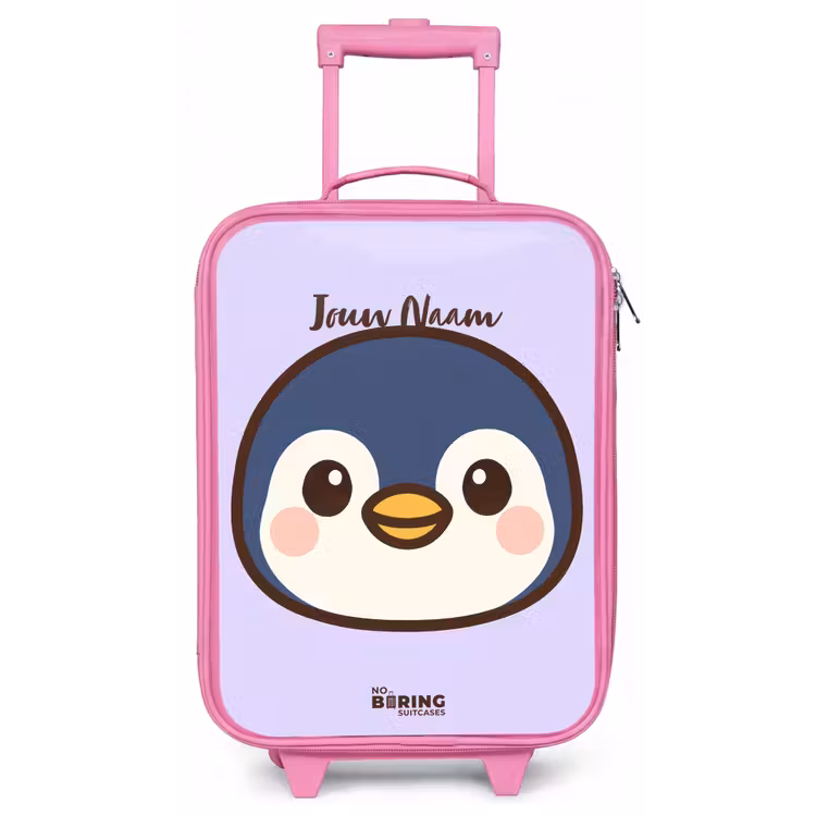 Kinderkoffer - Roze - Pinguïn — 1