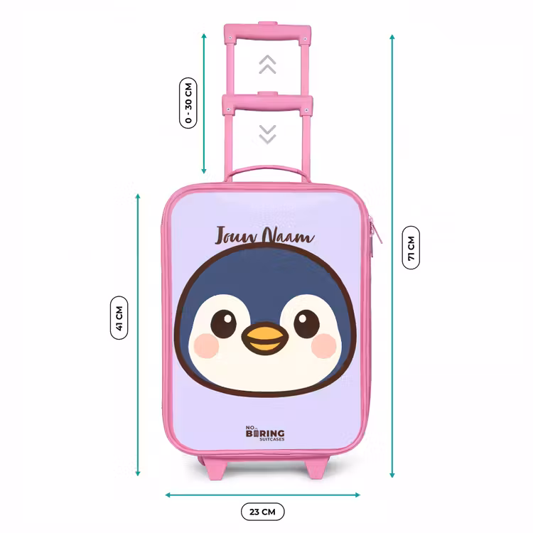 Kinderkoffer - Roze - Pinguïn — 5