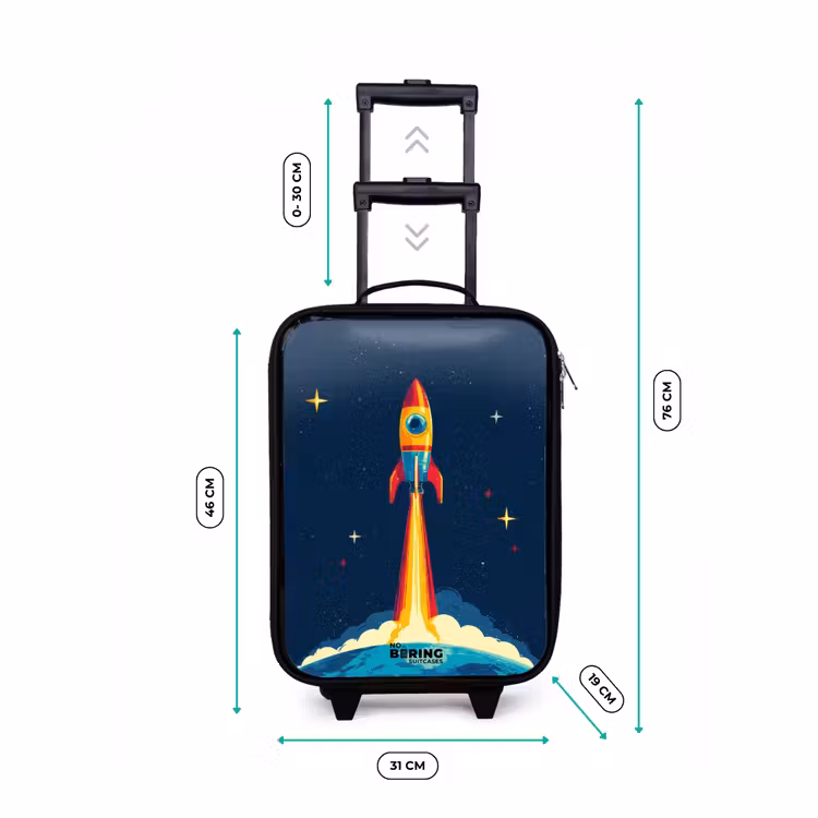 Kinderkoffer - Planeet - Raket - Sterren - Donkerblauw — 7