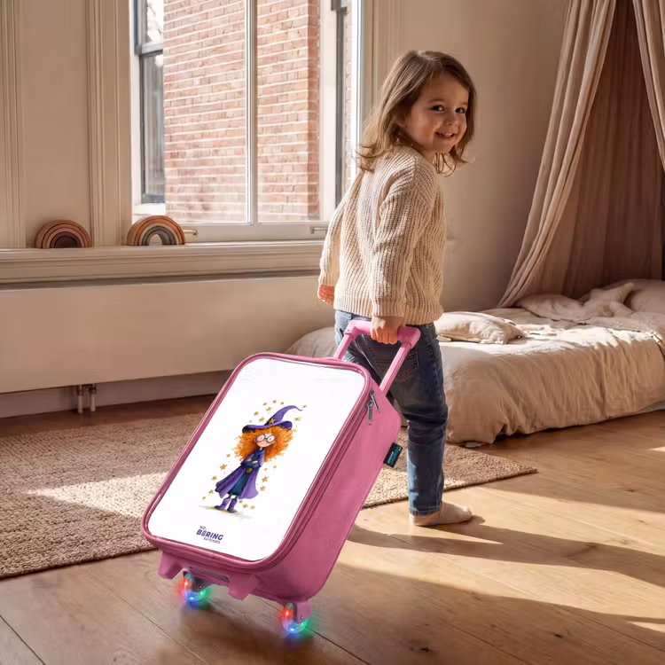 Kinderkoffer - Roze - Sterrenmagie met krullen — 3