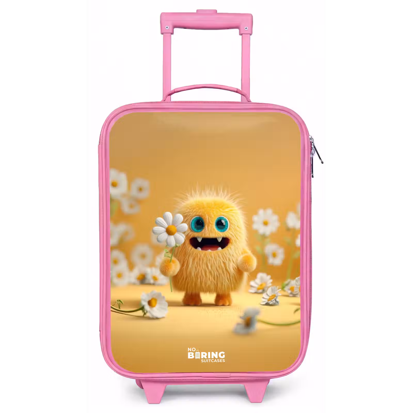 Kinderkoffer - Roze - Monster - Wezen - Bloem - Geel — 1