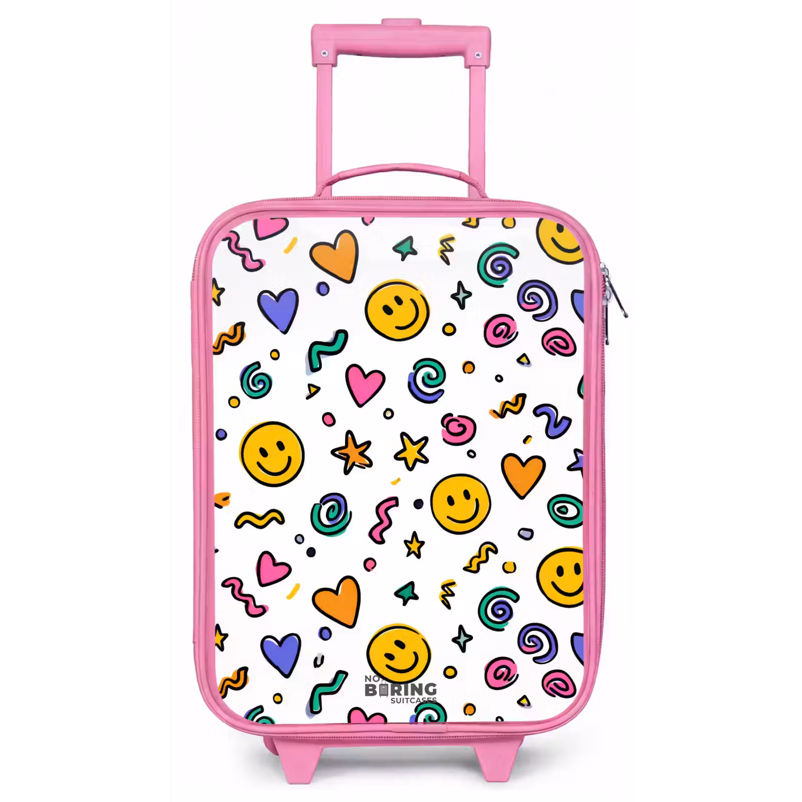 Kinderkoffer - Roze - Smiley - Hartje - Ster — 1