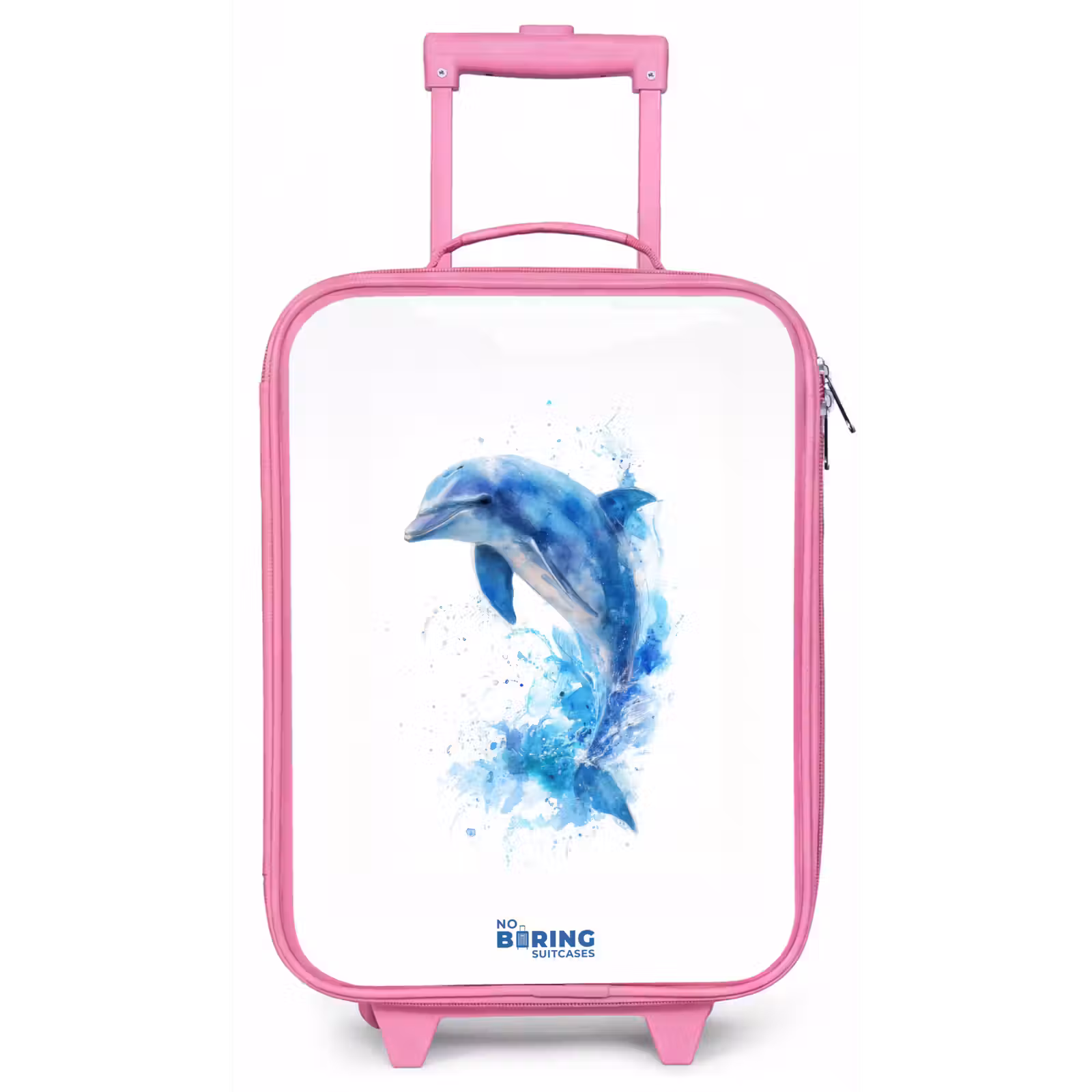 Kinderkoffer - Roze - Springende blauwe dolfijn — 1