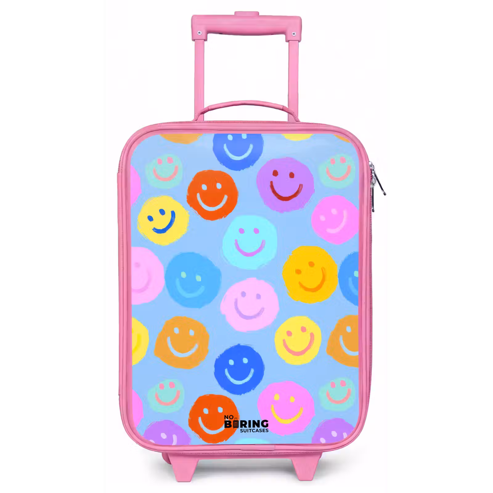 Kinderkoffer - Roze - Vrolijk patroon van smileys — 1