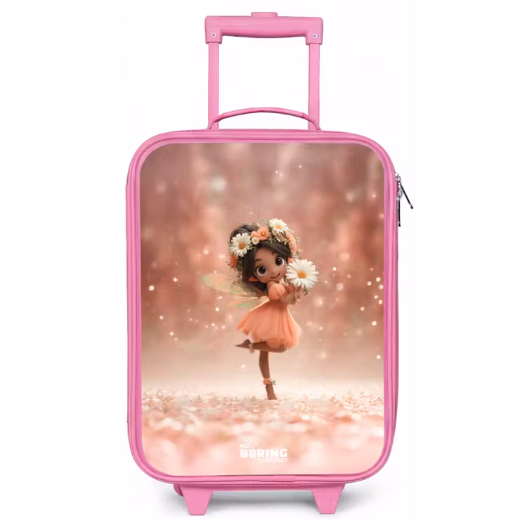 Kinderkoffer - Roze - Fee met madeliefjes — 1