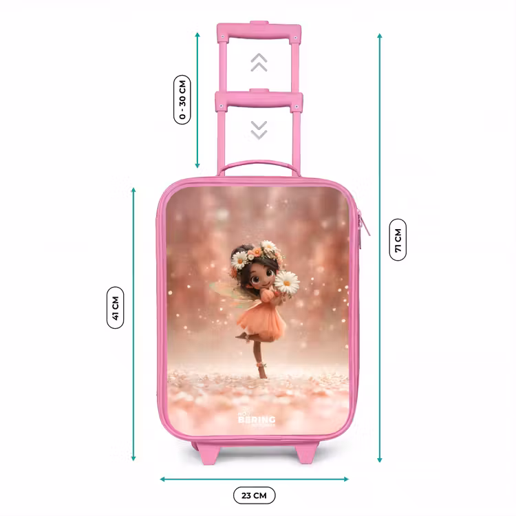 Kinderkoffer - Roze - Fee met madeliefjes — 5