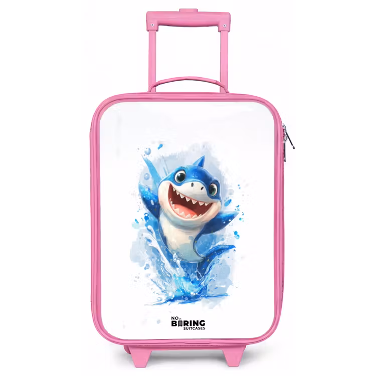 Kinderkoffer - Roze - Haai - Tanden - Water — 1