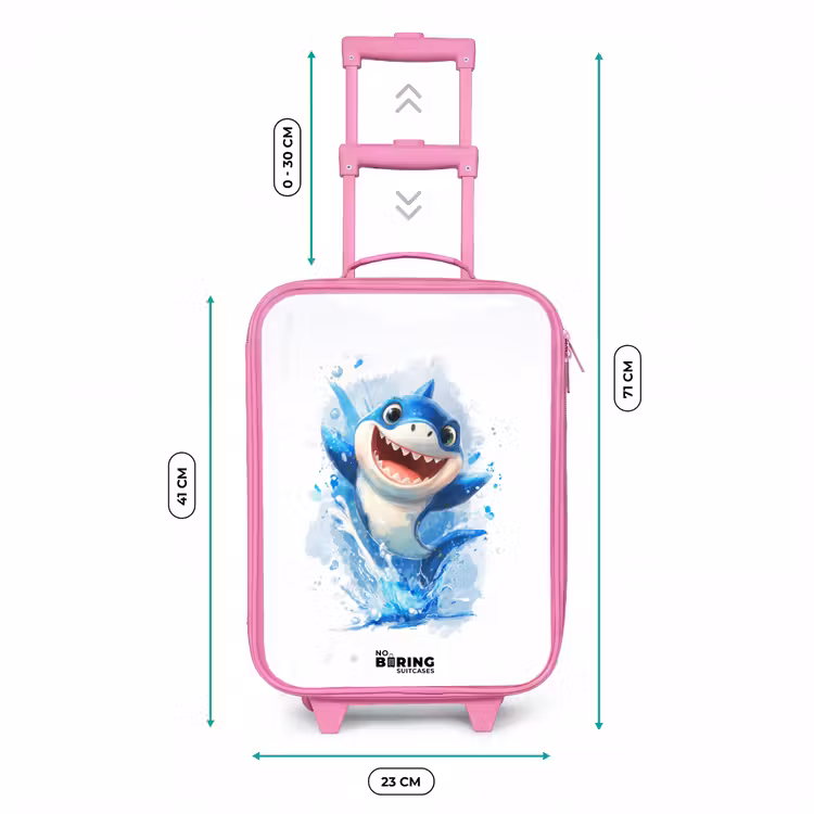 Kinderkoffer - Roze - Haai - Tanden - Water — 5