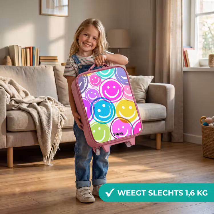 Kinderkoffer - Roze - Kleurrijke glimlachexplosie — 2