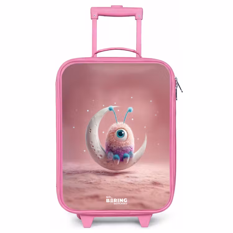 Kinderkoffer - Roze - Maanwip met Pluizig Wezentje — 1