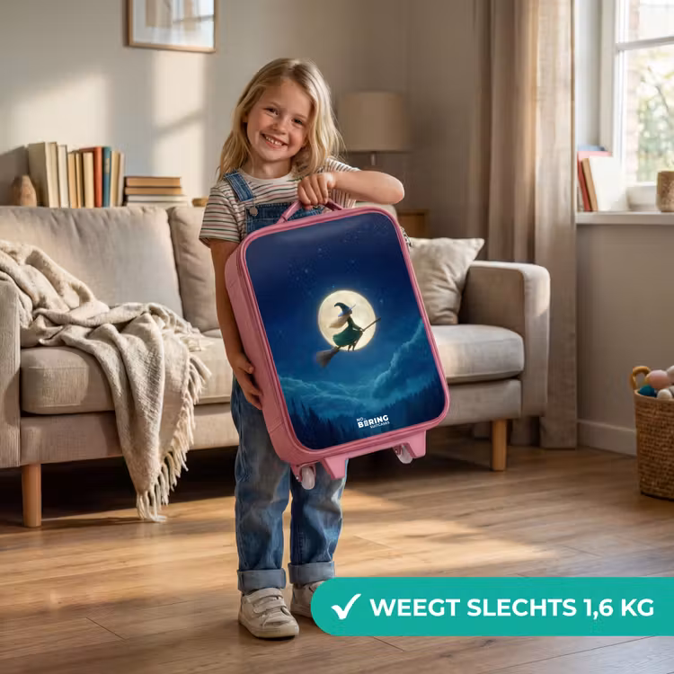 Kinderkoffer - Roze - Nachtelijke Vlucht over het Woud — 2