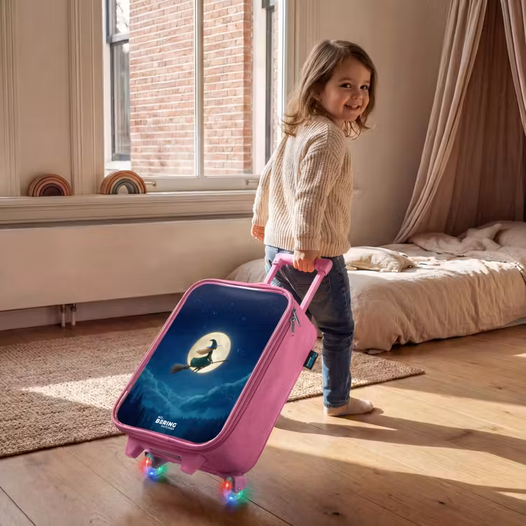 Kinderkoffer - Roze - Nachtelijke Vlucht over het Woud — 3