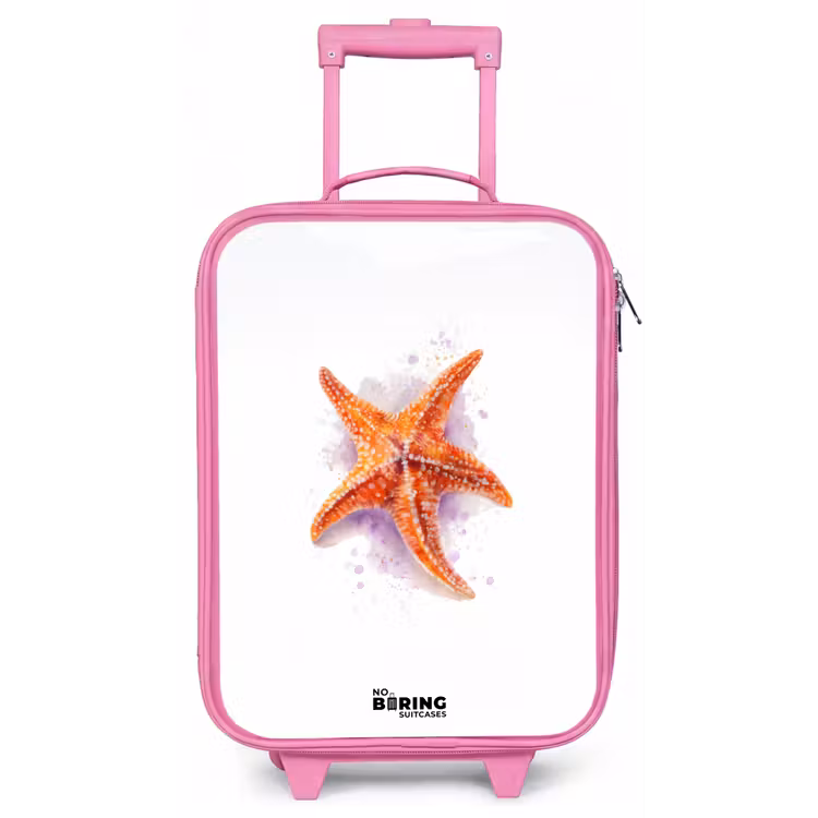Kinderkoffer - Roze - Oranje Zeester Illustratie — 1