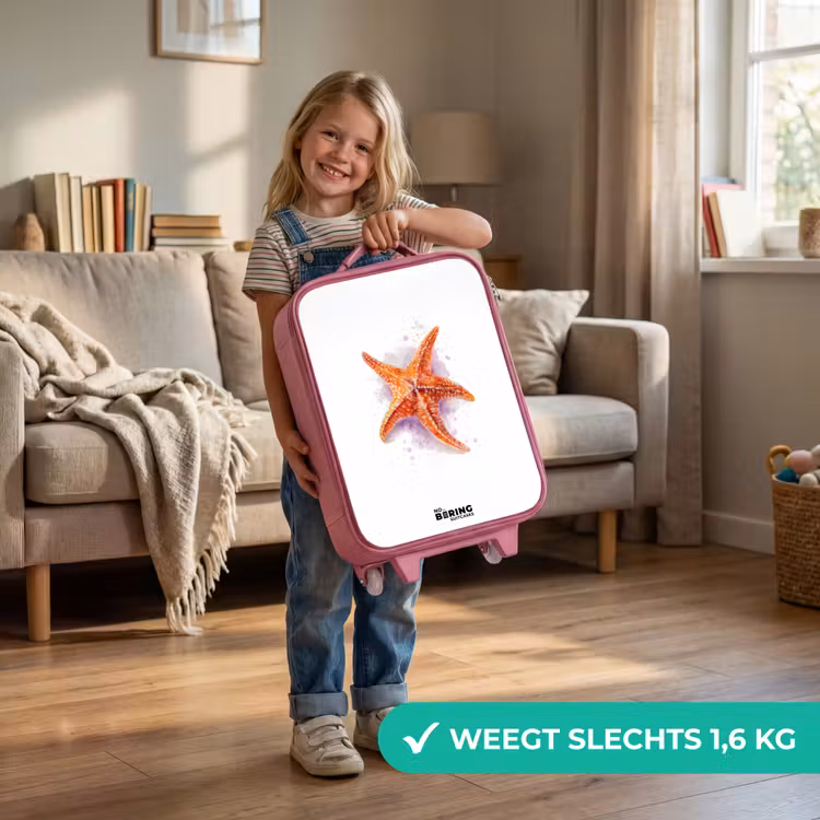 Kinderkoffer - Roze - Oranje Zeester Illustratie — 2
