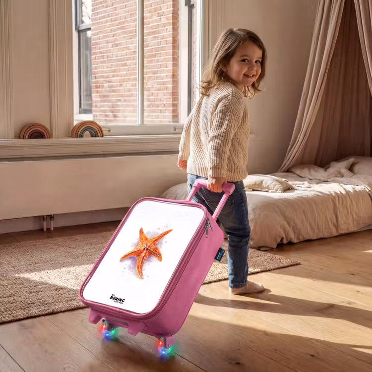 Kinderkoffer - Roze - Oranje Zeester Illustratie — 3