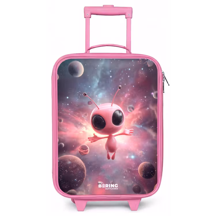 Kinderkoffer - Roze - Roze Alien in Sterrennevel — 1