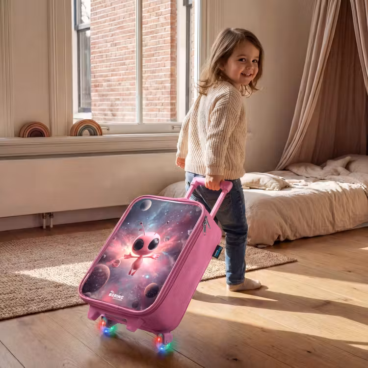 Kinderkoffer - Roze - Roze Alien in Sterrennevel — 3