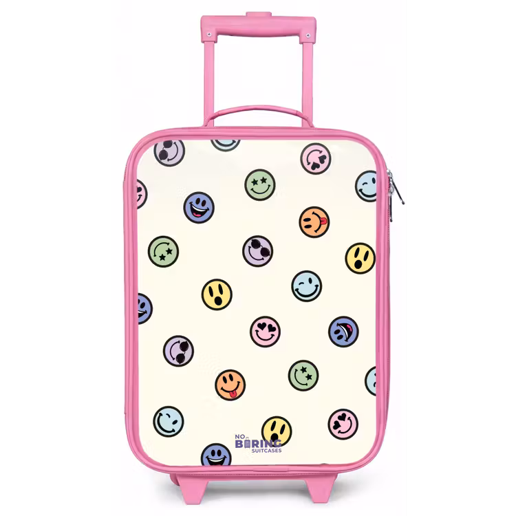 Kinderkoffer - Roze - Speelse smiley-mix — 1
